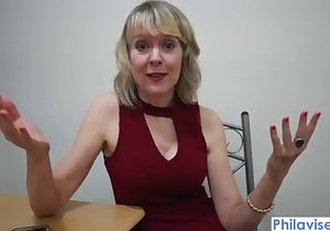 Blond-haired beauty fucked in a Christmas vid