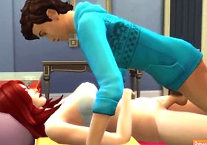 Redheaded chick gets fucked in a 3D mature movie