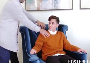 Guy's new foster parent is after his juicy fucking cock