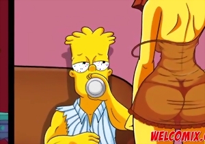 Cartoon Simpsons porn with a leggy hottie Marge