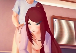 Redhead toon hottie jumps on a good big dick in the cowgirl pose